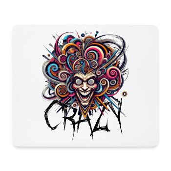 Lustiger verrückter Clown zeigt wie das Leben ist - Mousepad (Querformat) - Weiß - Vorne