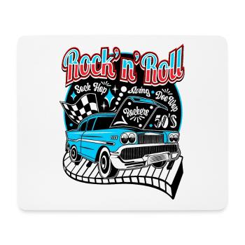Rockabilly Vintage 50er Jahre Party Socken Hop Tanz - Mousepad (Querformat) - Weiß - Vorne