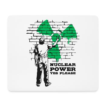 Nuclear Power Yes Please, Yes to Nuclear Energy - Mouse Pad (horizontal) - white - Front