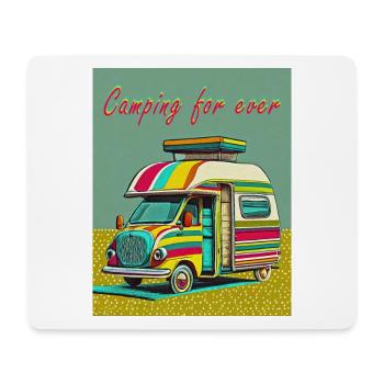 Camping forever - Mouse Pad (horizontal) - white - Front