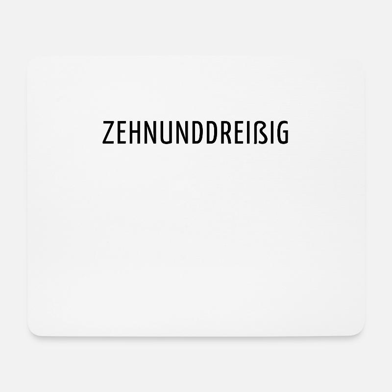 Zehnunddreißig Vierzig Geschenk Für 40. Geburtstag - Mousepad (Querformat) - Weiß