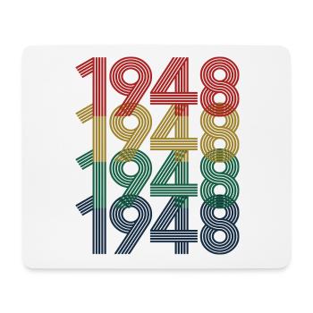 Cool Retro 1948, 74 Jahre alt, Geschenk zum 74. Geburtstag - Mousepad (Querformat) - Weiß - Vorne