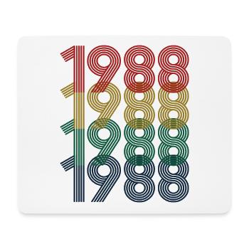 Cool Retro 1988, 34 Jahre alt, Geschenk zum 34. Geburtstag - Mousepad (Querformat) - Weiß - Vorne