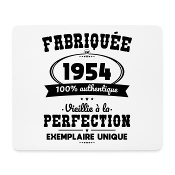 Anniversaire 70 ans - Fabriquée en 1954 - Tapis de souris (format paysage) - blanc - Devant