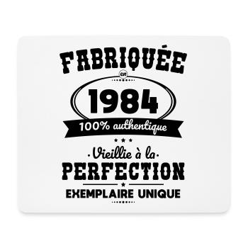 Anniversaire 40 ans - Fabriquée en 1984 - Tapis de souris (format paysage) - blanc - Devant