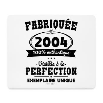 Anniversaire 20 ans - Fabriquée en 2004 - Tapis de souris (format paysage) - blanc - Devant