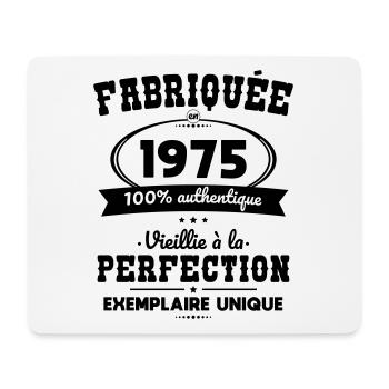 Anniversaire 50 ans - Fabriquée en 1975 - Tapis de souris (format paysage) - blanc - Devant