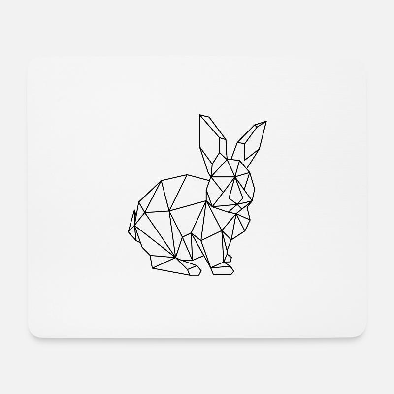 Osterhase Hase Geometrisch Häschen Kaninchen - Mousepad (Querformat) - Weiß
