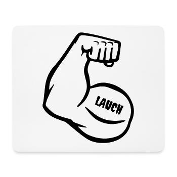 witziger Muskel-Arm mit Bizeps - Mousepad (Querformat) - Weiß - Vorne