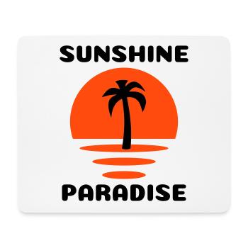 Sunshine, paradise (Half Sun, Palm Tree) - Mouse Pad (horizontal) - white - Front