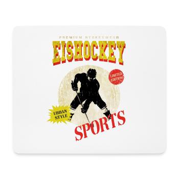 Eishockey Eishockeyspieler Spieler Vintage Retro - Mousepad (Querformat) - Weiß - Vorne