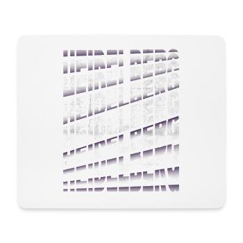 Heidelberg Germany City Font Skyline - Mouse Pad (horizontal) - white - Front