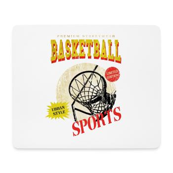Basketball Basketballer Korb Sport Vintage Retro - Mousepad (Querformat) - Weiß - Vorne