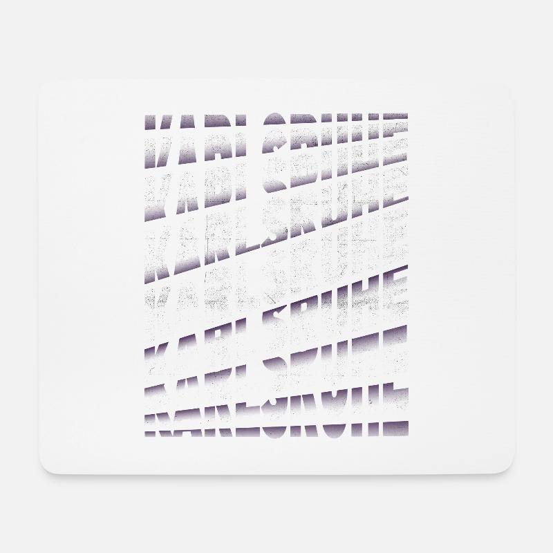 Karlsruhe Deutschland Stadt Schrift Skyline Heimat - Mousepad (Querformat) - Weiß