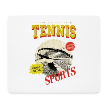 Tennis Tennis Player Player Vintage Retro - Mouse Pad (horizontal) - white - Front