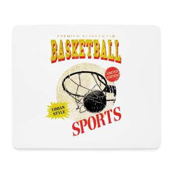 Basketteur Basketteur Basketteur Sport Vintage - Tapis de souris (format paysage) - blanc - Devant