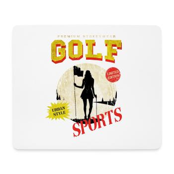 Golf Golfen Golfspielerin Sport Hobby Club Vintage - Mousepad (Querformat) - Weiß - Vorne