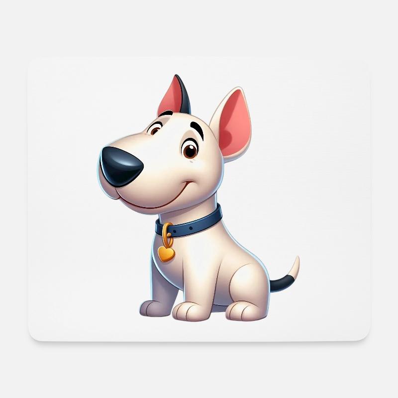 Bullterrier - Mousepad (Querformat) - Weiß