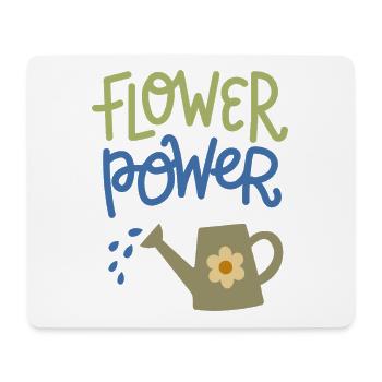 Flower Power Cute Gardening Watering Can Design - Mousepad (Querformat) - Weiß - Vorne