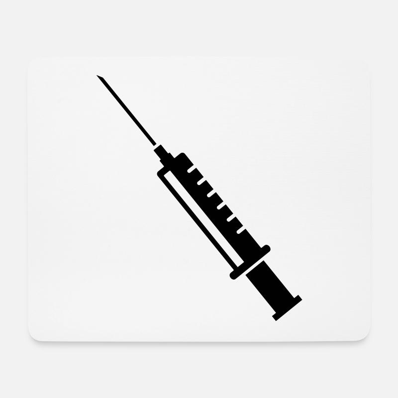 Spritze Geschenk Mediziner Arzt Krankenschwester - Mousepad (Querformat) - Weiß