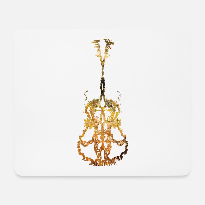 Gitarre Surreal Golden - Mousepad (Querformat) - Weiß