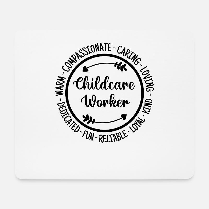 Erzieherin Kinderbetreuungsanbieter Geschenk - Mousepad (Querformat) - Weiß