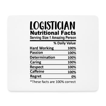 Logisticien Nutrition Facts Drôle - Tapis de souris (format paysage) - blanc - Devant