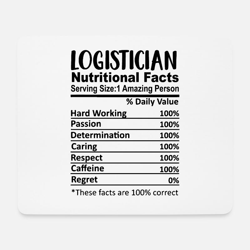 Logistiker Nährwertangaben lustig - Mousepad (Querformat) - Weiß