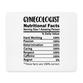 Gynécologue Nutrition Facts Drôle - Tapis de souris (format paysage) - blanc - Devant