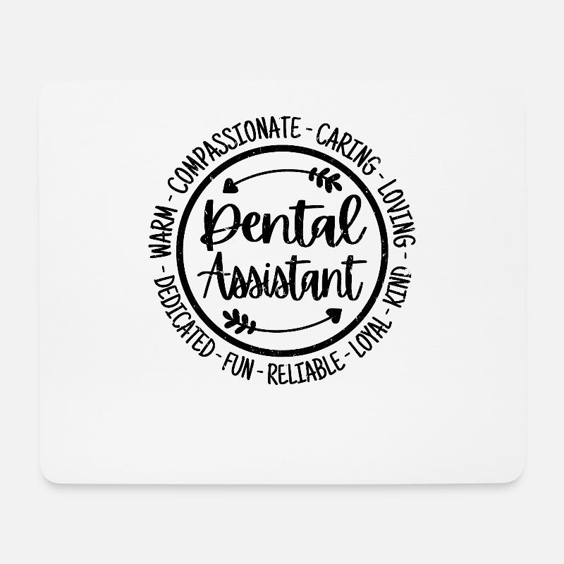 Zahnarzthelferin Vintage Geschenk - Mousepad (Querformat) - Weiß