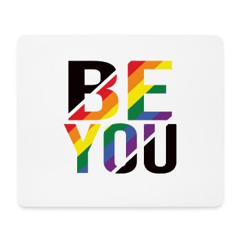 Be You Gay Pride Gay CSD Rainbow - Mouse Pad (horizontal) - white - Front
