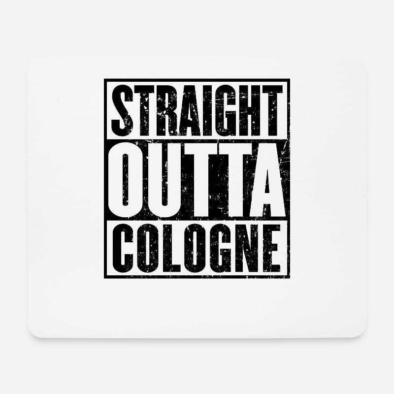 Gerade Outta Cologne Vintage - Mousepad (Querformat) - Weiß
