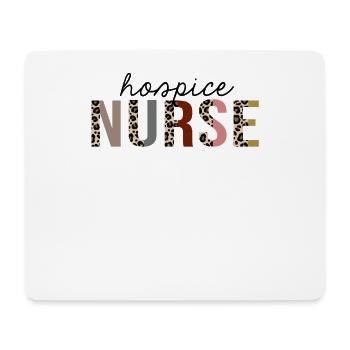 Hospice Nurse Leopard Print Funny - Mouse Pad (horizontal) - white - Front