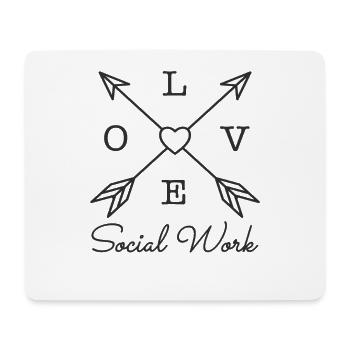 Soziale Arbeit Liebe Sozialarbeiter Zitate - Mousepad (Querformat) - Weiß - Vorne