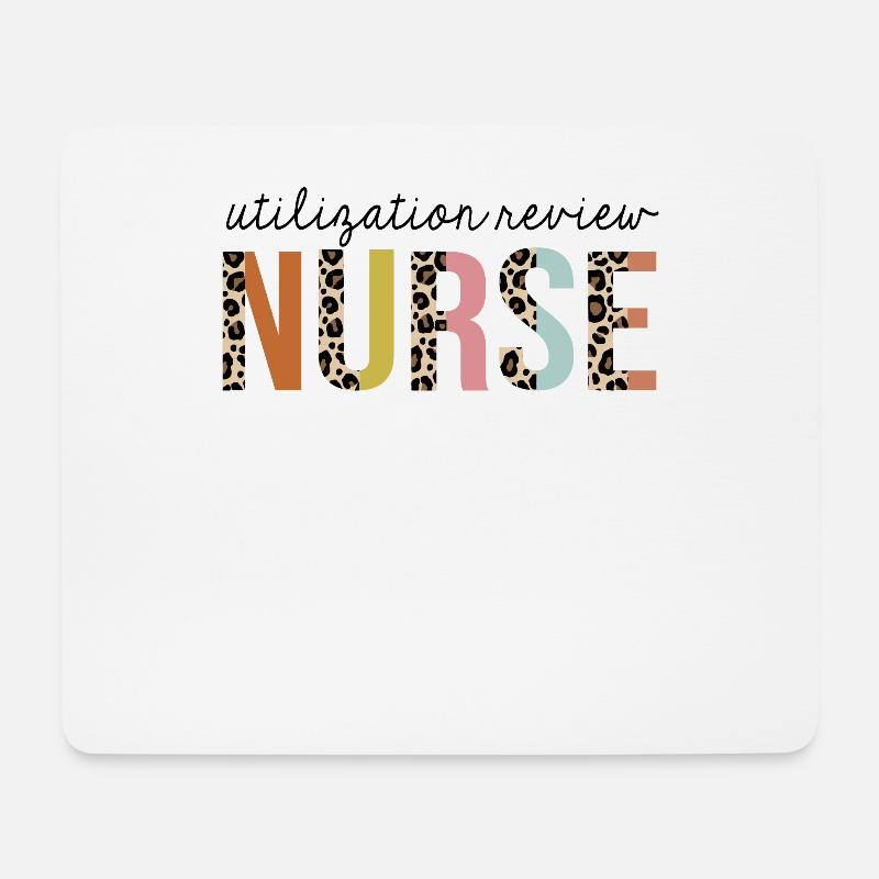 Utilization-Review Nurse Leopard Print registriert - Mousepad (Querformat) - Weiß