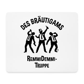 Des Bräutigams Remmidemmi-Truppe (JGA Bier Team B) - Mousepad (Querformat) - Weiß - Vorne