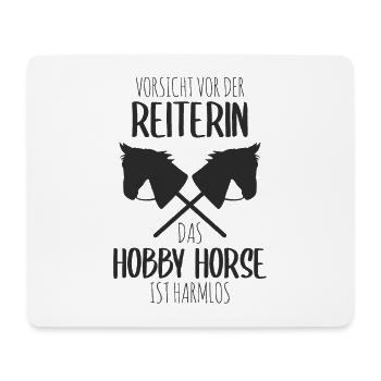 Hobby Horse Hobby Horsing Reiterin Pferd Geschenk - Mousepad (Querformat) - Weiß - Vorne