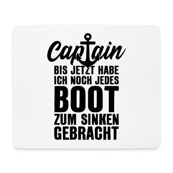 KAPITÄN BOOT SEGELN SEGELBOOT CAPTAIN SEGLER - Mousepad (Querformat) - Weiß - Vorne