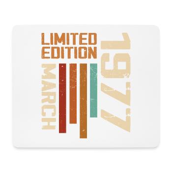 März 1977 Geburtstag 1977 Retro 1977 März - Mousepad (Querformat) - Weiß - Vorne