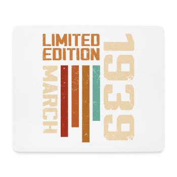 March 1939 Birthday 1939 Retro 1939 March - Mouse Pad (horizontal) - white - Front