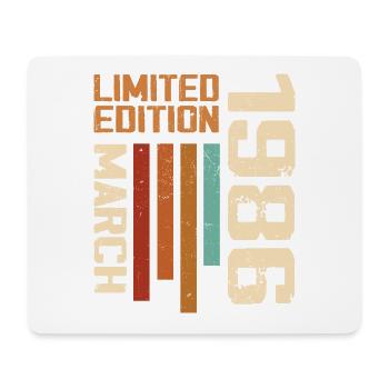 Mars 1986 Anniversaire 1986 Retro 1986 Mars - Tapis de souris (format paysage) - blanc - Devant