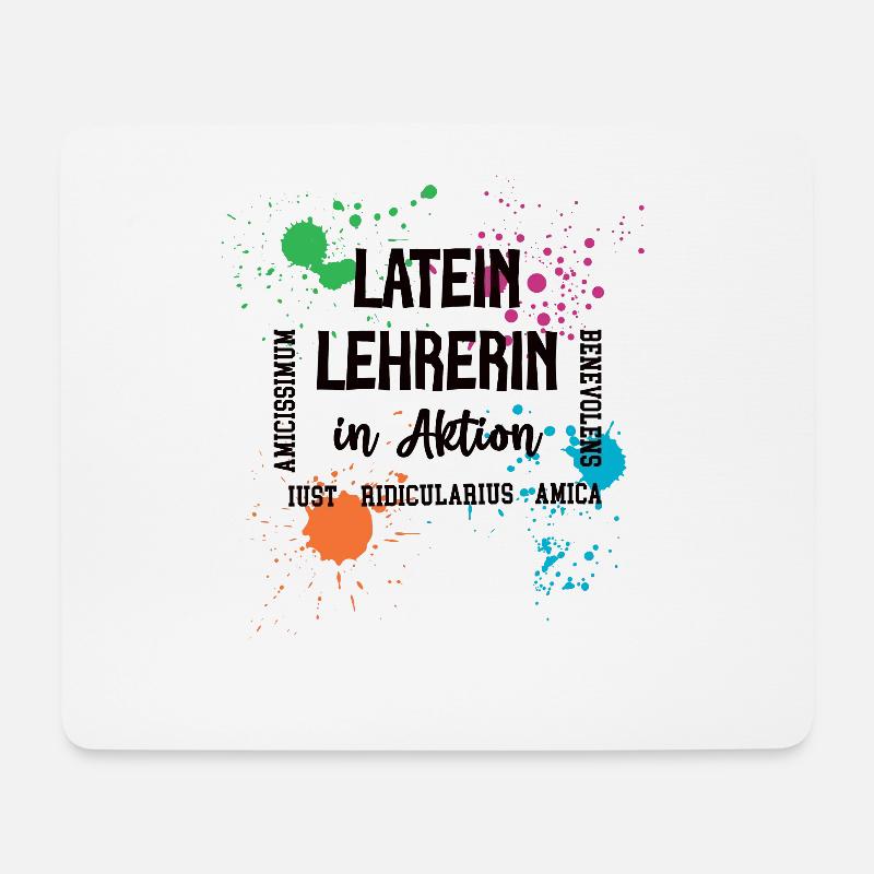 Latein Lehrerin in Aktion Lateinlehrerin Latinist - Mousepad (Querformat) - Weiß