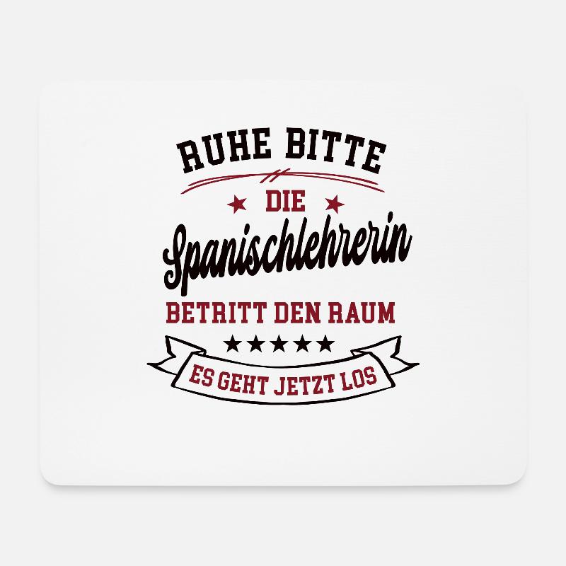Spanischlehrerin Lehrerin in Spanisch Schule Kurs - Mousepad (Querformat) - Weiß