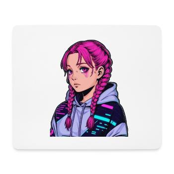 Anime Woman - Mouse Pad (horizontal) - white - Front