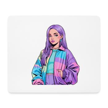 Anime Woman - Mouse Pad (horizontal) - white - Front