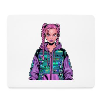 Anime Woman - Mouse Pad (horizontal) - white - Front