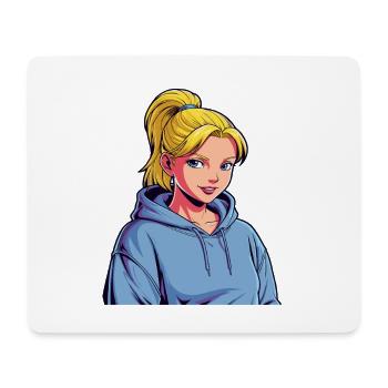Anime Woman - Mouse Pad (horizontal) - white - Front