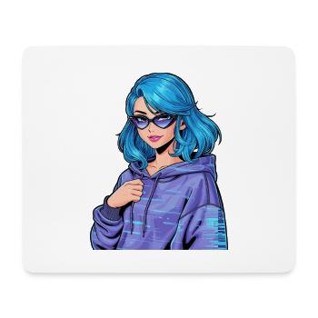Anime Woman - Mouse Pad (horizontal) - white - Front