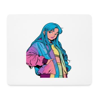 Anime Woman - Mouse Pad (horizontal) - white - Front