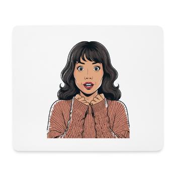 Anime Woman - Mouse Pad (horizontal) - white - Front